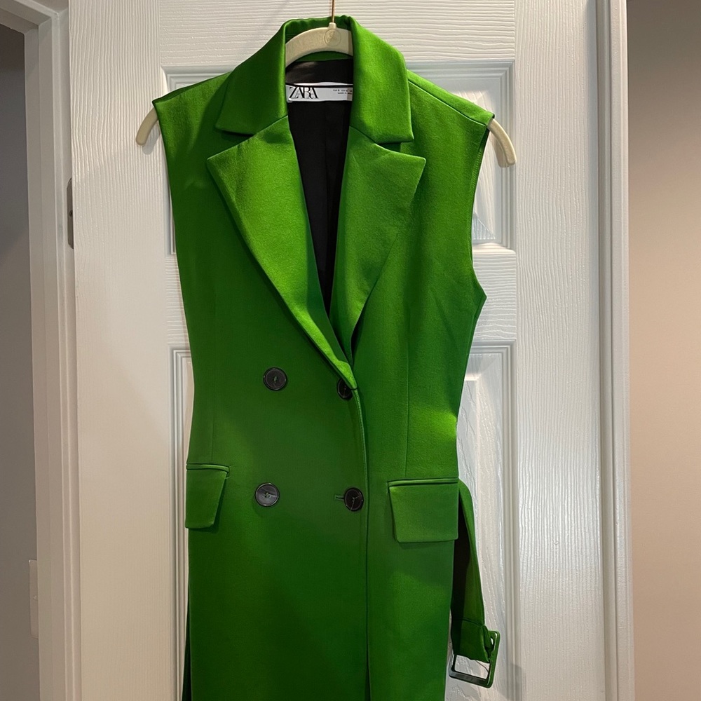 Zara Double Breasted Satin Vest/Dress